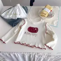 酒红猫咪头加绒打底衫