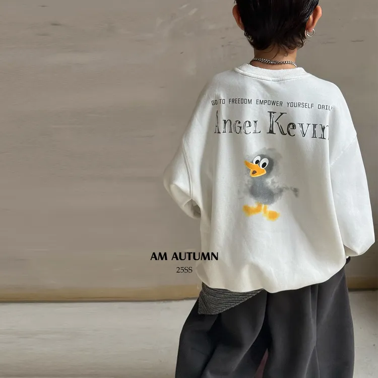 现货「AM AUTUMN」【无压域】丝滑棉男童秋宽松长袖卡通卫衣NQ52191