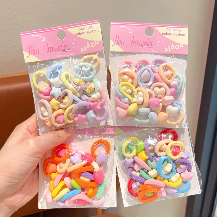 【儿童】韩版儿童星星头绳小号发圈宝宝拇指圈女童婴儿不伤发小皮筋