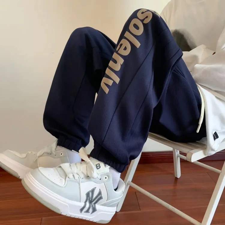 新款男士卫裤秋冬季百搭宽松潮流休闲束脚运动裤男款超柔华棉卫裤