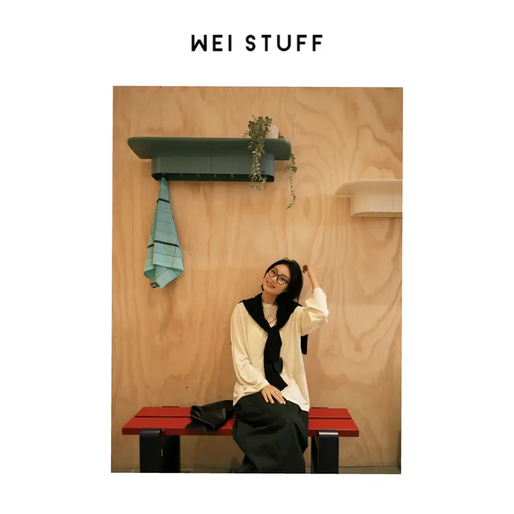 WEI STUFF “极简松弛” 时尚慵懒宽松舒适纯色圆领打底衫T恤 9537.