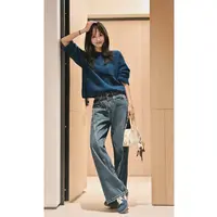 A美洋MEIYANG【60系列】双生牛仔裤 解构不对称高腰宽松阔腿长裤Es