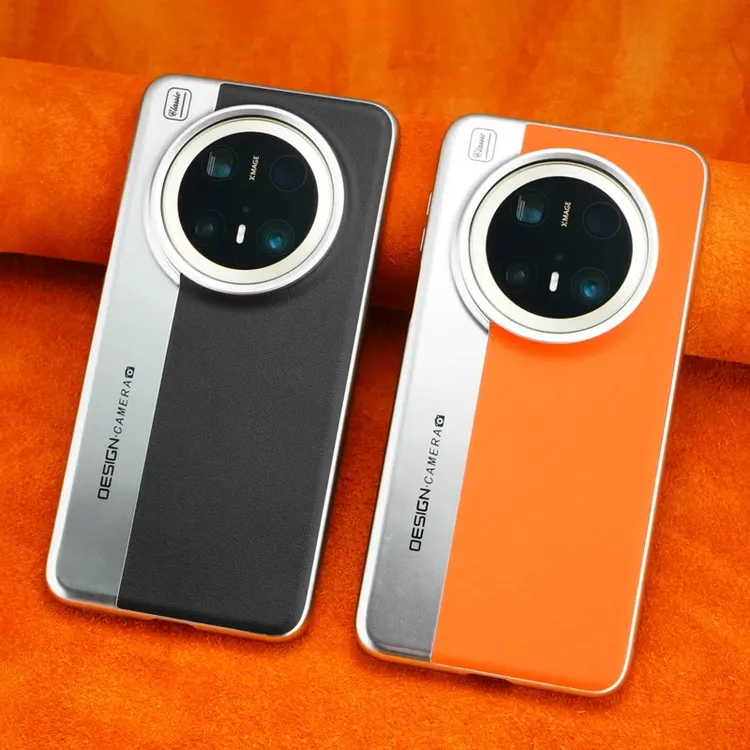 适用华为Mate70/Pro/+素皮电镀双拼手机壳商务男防摔相机设计