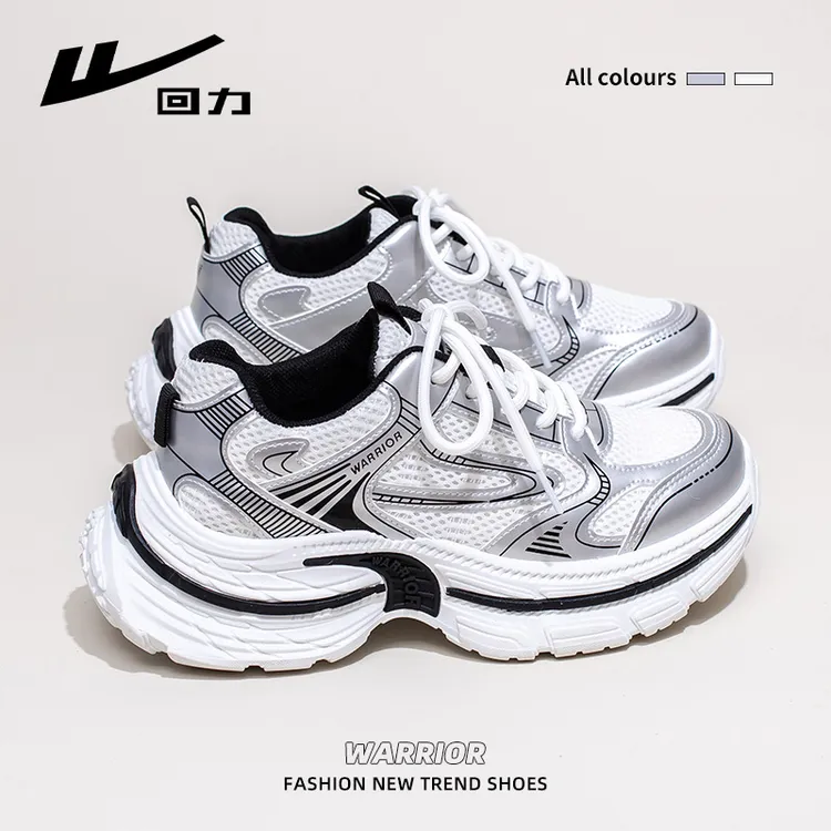 回力女款运动老爹鞋2025夏季新款百搭高级感厚底增高网面防滑潮鞋