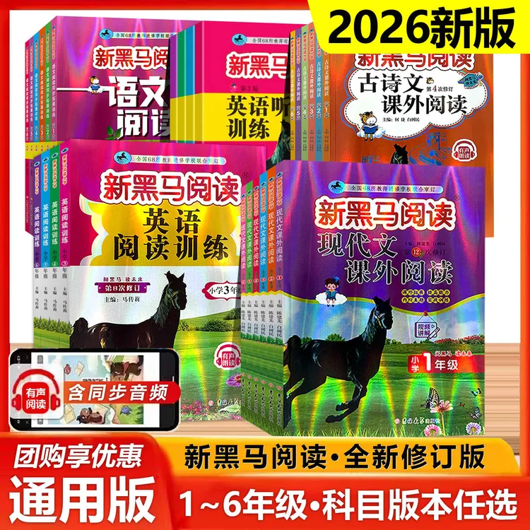 新黑马阅读一二三四五六年级现代文课外语文英语阅读