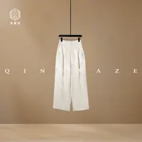 浮云意！丝麻提花新中式阔腿裤！GZ5416