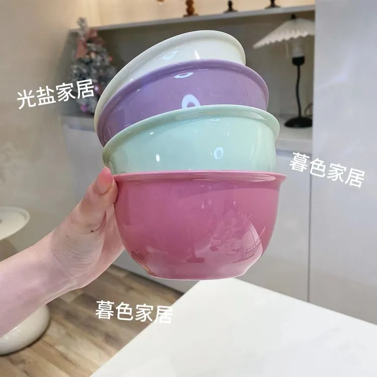 多巴胺陶瓷米饭碗碗釉下彩碗早餐碗甜品碗米饭碗分餐碗釉下彩情侣