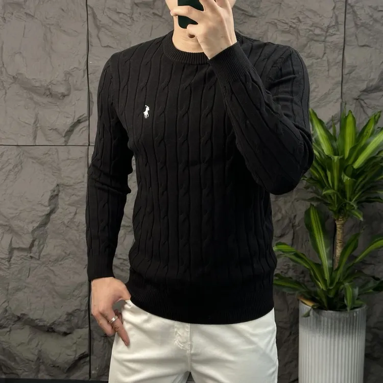 秋冬男士新品高品质时尚休闲潮流修身长袖韩版圆领百搭打底