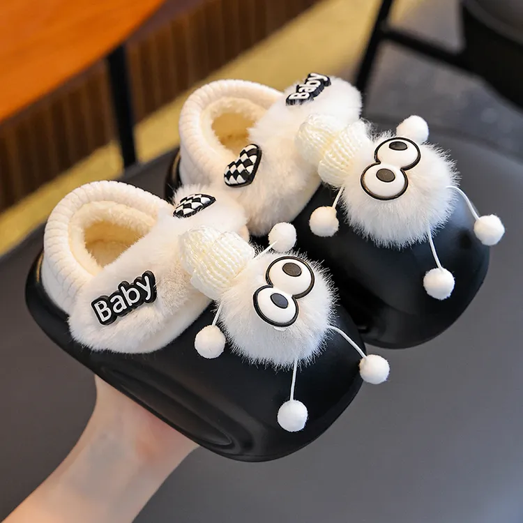 2025新款冬季儿童棉拖鞋EVA防水可拆卸棉套亲子宝宝居家包跟厚底