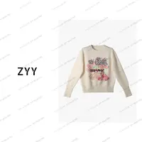 ZYY【费尔岛韵】2025/S新品头百搭减龄刺绣圆领针织衫X25QMZZS04061
