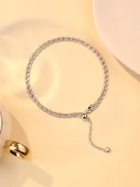 链子925银 银链热卖三年18英寸爆款百搭爱心项链长度可调节百搭链