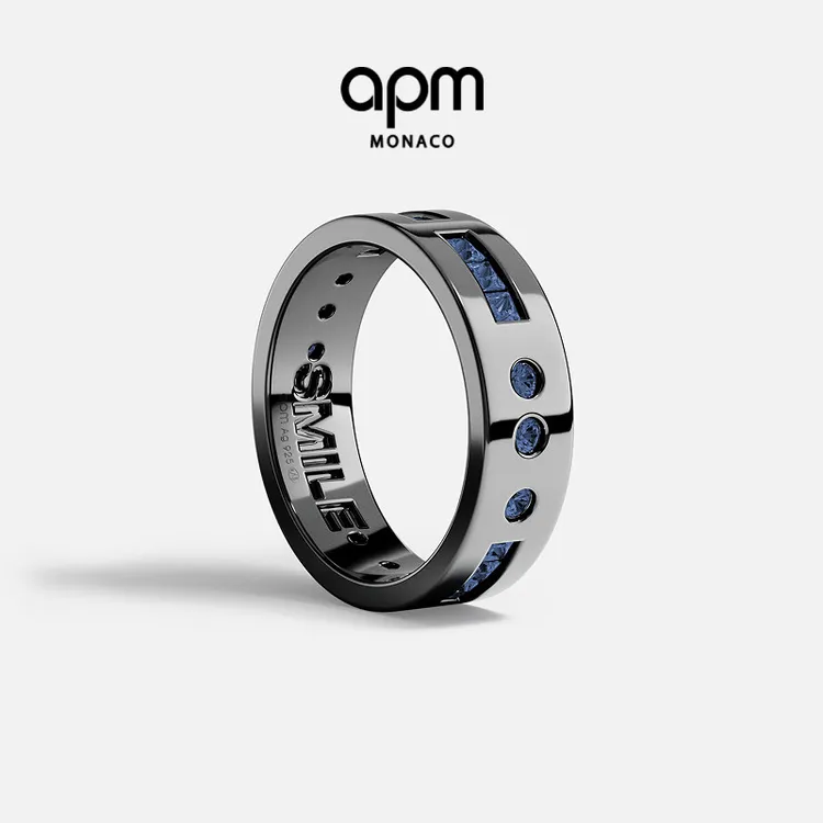 APM Monaco 经典摩斯密码SMILE明星同款对戒饰品