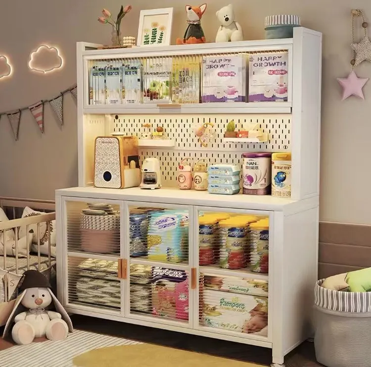 婴儿喂养台宝宝用品置物架落地多层大容量储物柜婴儿消毒柜收纳柜