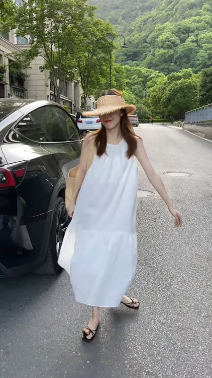 吊带裙夏季韩版裙子连衣裙中长裙气质无袖性感短袖露背时尚百搭