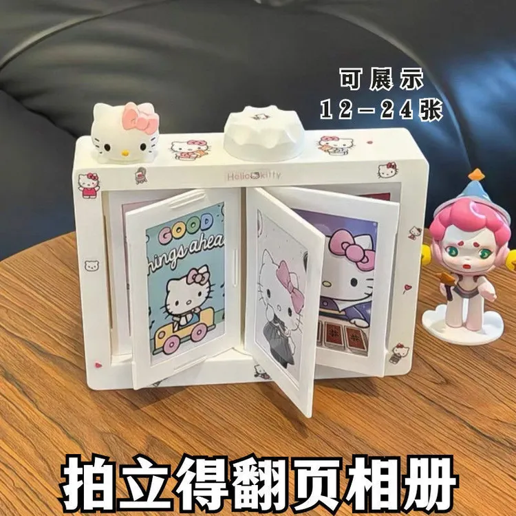 同款拍立得翻页相册立体旋转相框展示架情侣照片收纳三寸k