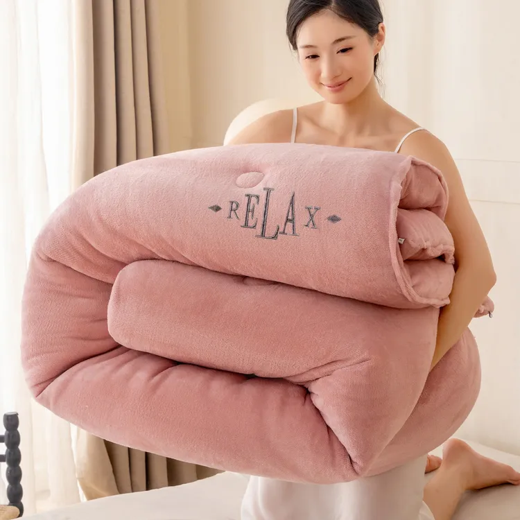 可拆洗牛奶绒被子被芯加厚保暖冬被2025热卖宿舍单双人春秋被棉被