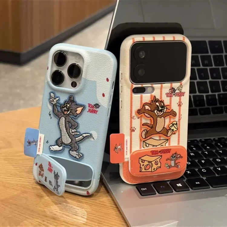 奥菲顿猫和老鼠标签支架适用苹果17皮纹16手机壳华为vivo小米oppo