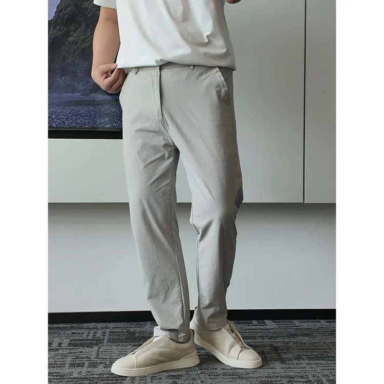 M145男士夏天透气冰丝晾感免烫9分休闲裤薄款轻商务百搭柔软弹力