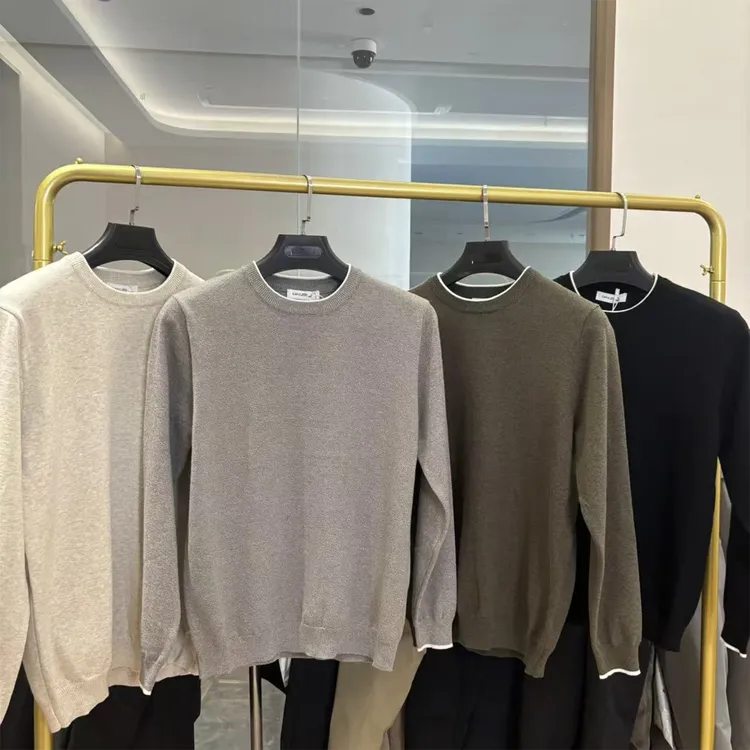 商场单！亲肤柔软！秋冬新款男士时尚简约百搭圆领长袖针织衫毛衣