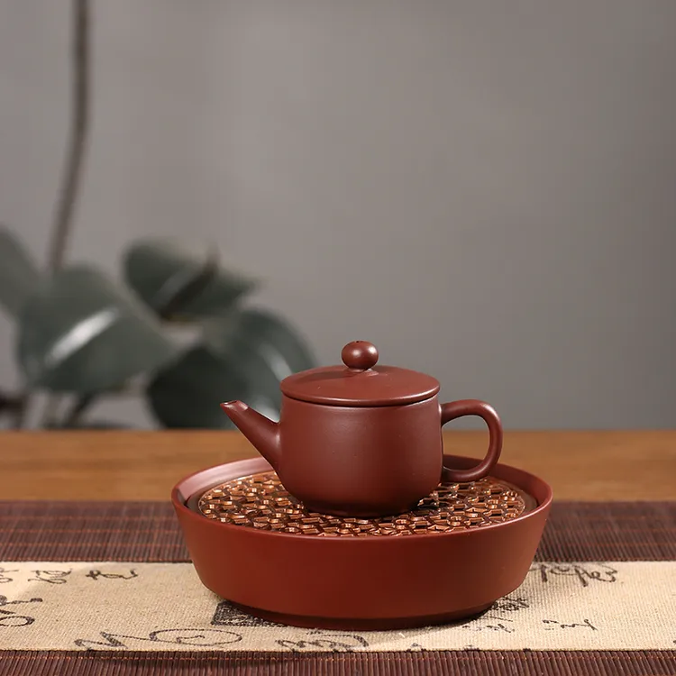 潮州功夫茶手拉紫泥汉瓦大口泡茶壶陶壶一人饮工夫茶壶紫泥手工壶