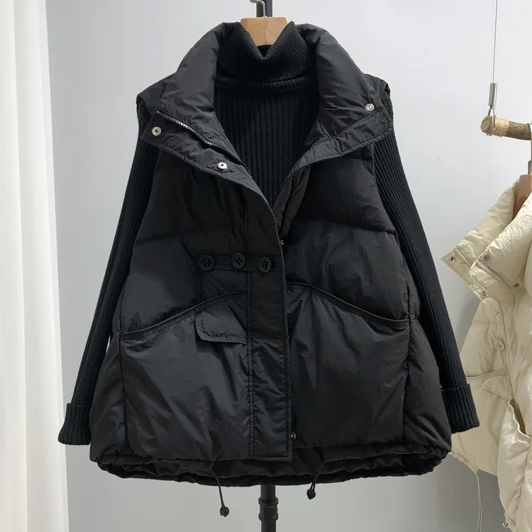 羽绒服马甲女短款洋气韩版立领鸭绒背心马夹外套2025秋新款女款