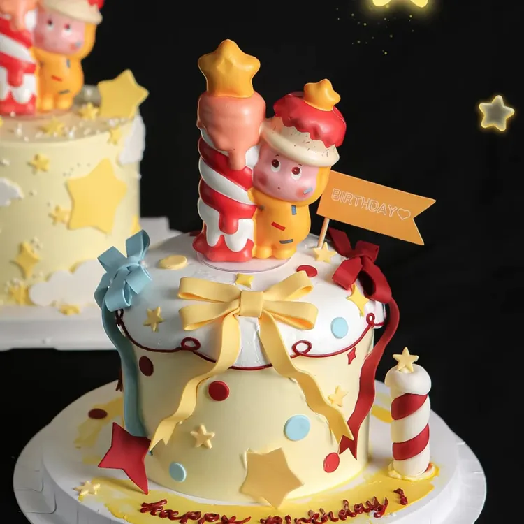 网红同款星星人装饰摆件卡通可爱许愿宝宝儿童公仔装扮插件