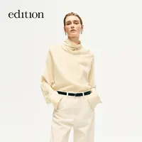 【商场同款】edition2025冬季新款法式高领桑蚕丝衬衫#EBE4TOP029