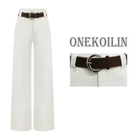 OneKoilin“暖绒裤”羊绒呢加厚秋冬超显瘦直筒裤 NRK