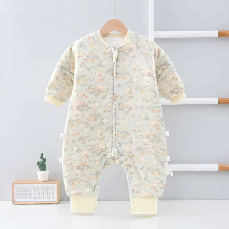 【恒温棉】新生儿120g睡袋幼儿加厚纯棉睡袍宝宝长袖保暖连体衣