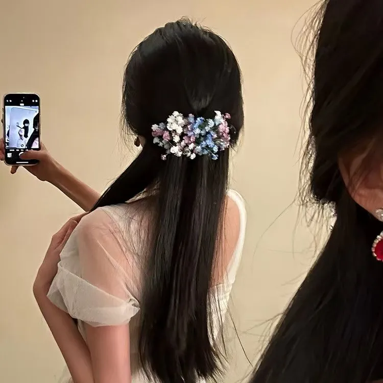 【公主】灿若繁星神仙姐姐满天星花花朵发夹发卡花朵鸭嘴夹发饰
