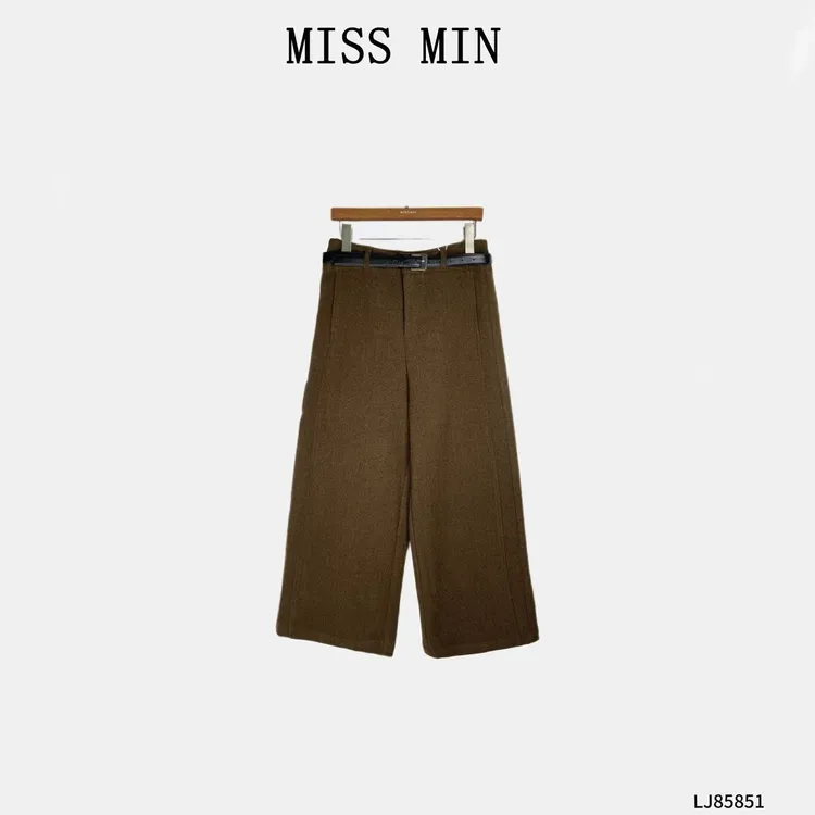 MISS MIN【神采奕奕】洋气清冷系宽松显瘦通勤九分阔腿裤LJ85851