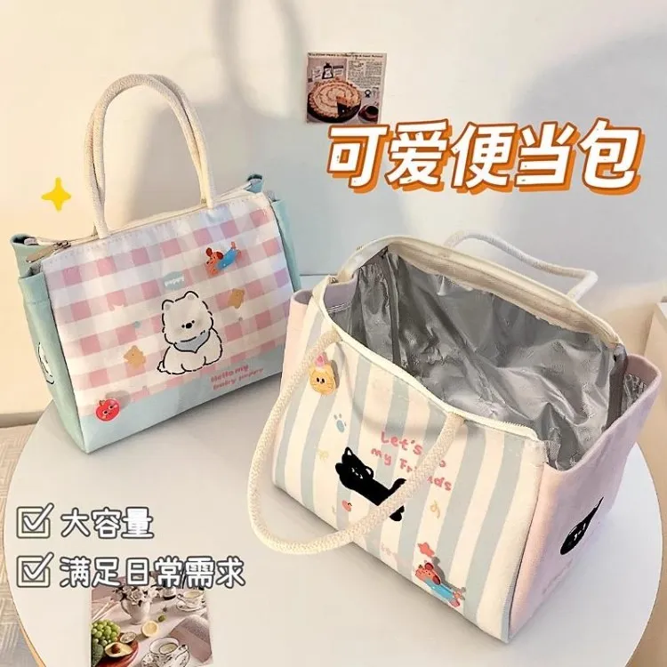 保温饭盒袋手提便携学生上班族高颜值大容量加厚铝箔午餐盒便当包