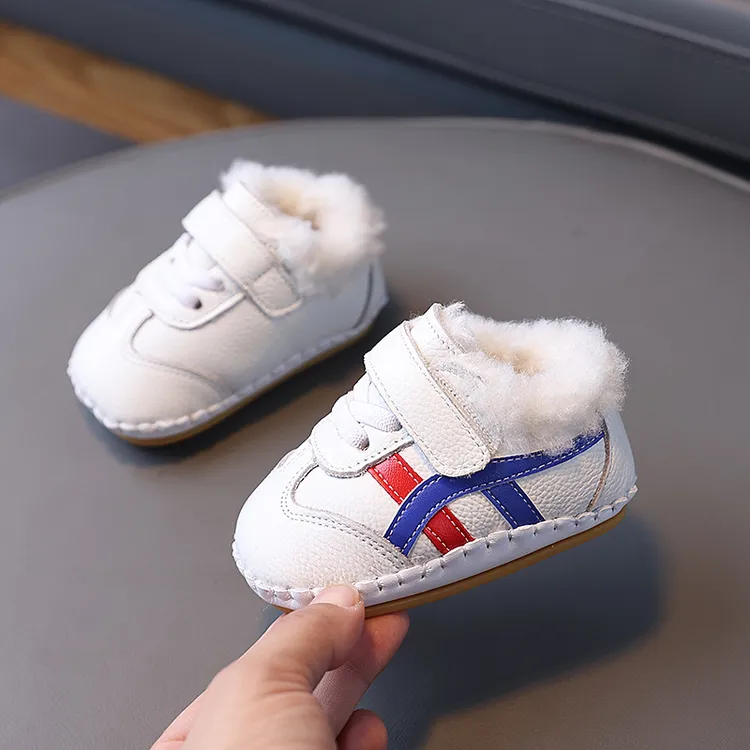 冬季一岁男宝宝学步鞋软底6-12个月女婴儿棉鞋婴幼儿防滑加绒加厚