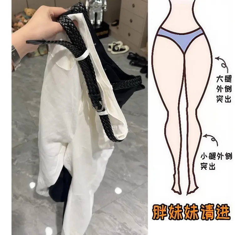 Aimeerosa/艾洛莎大码女装显瘦休闲裤夏季宽松时尚百搭亚麻直筒裤