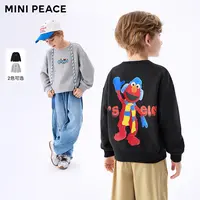 MINIPEACE×芝麻街联名太平鸟童装男童卫衣秋季儿童上衣趣味图案