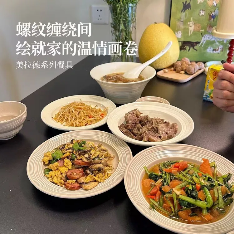 景德镇高颜值碗盘餐具全套2025新款乔迁的餐具碗盘套装新婚送礼物