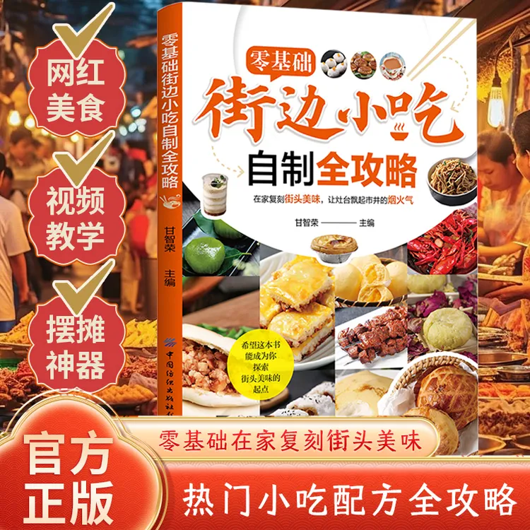 零基础自制街边小吃实用网红美食配方家用街头创业摆摊美味菜谱