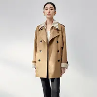 【丽公主】商场同款秋季新品可脱卸衬衫领风衣N118A43428