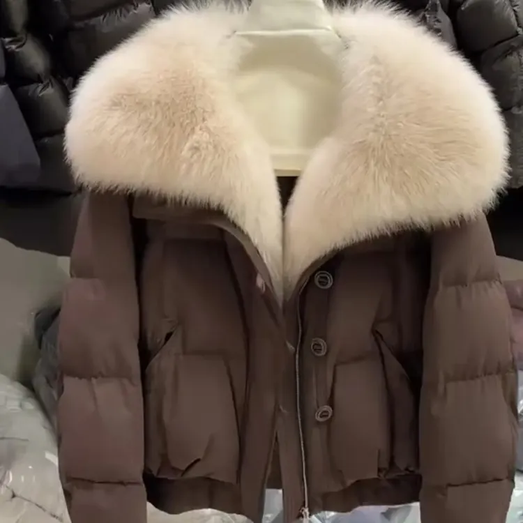 冬季新款加厚保暖宽松外套女装简约百搭休闲潮流精品女装