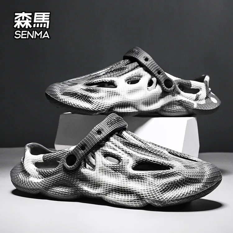 森马洞洞鞋夏季拖鞋男士款2025新款爆款外穿两用可开车情侣凉拖鞋