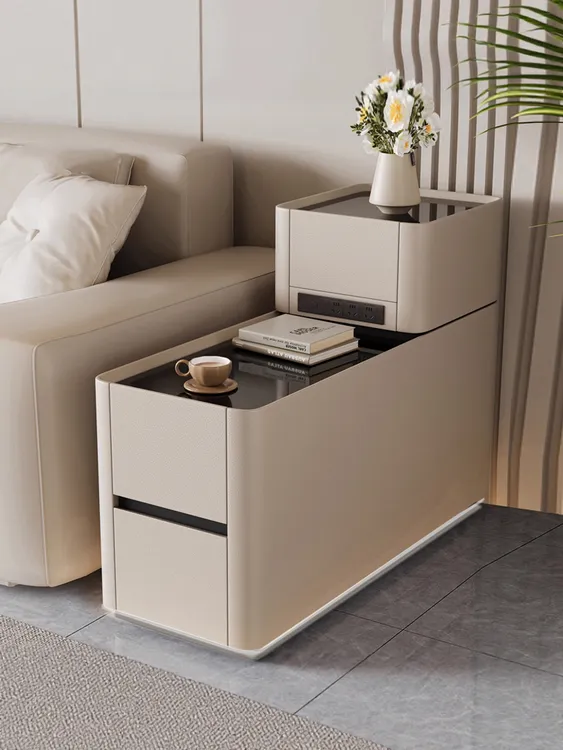 【边予】新款轻奢高级感沙发旁的侧边柜多功能角几边几智能无线充