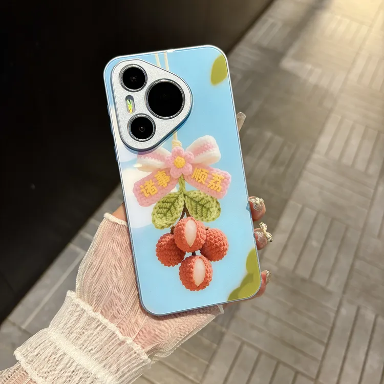 苹果/华为/oppo/vivo/小米 诸事顺荔适用pura70肤感玻璃手机壳