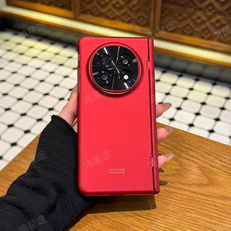 适用oppo find n5手机壳新款折叠屏oppofindn5轻奢超薄纯色带支架