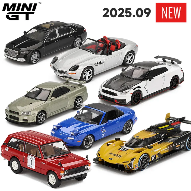 MINIGT 1:64 迈巴赫宝马路虎凯迪拉克日产马自达合金汽车模型