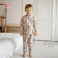 小贝心半高领拉架满印秋衣套装（90-120）