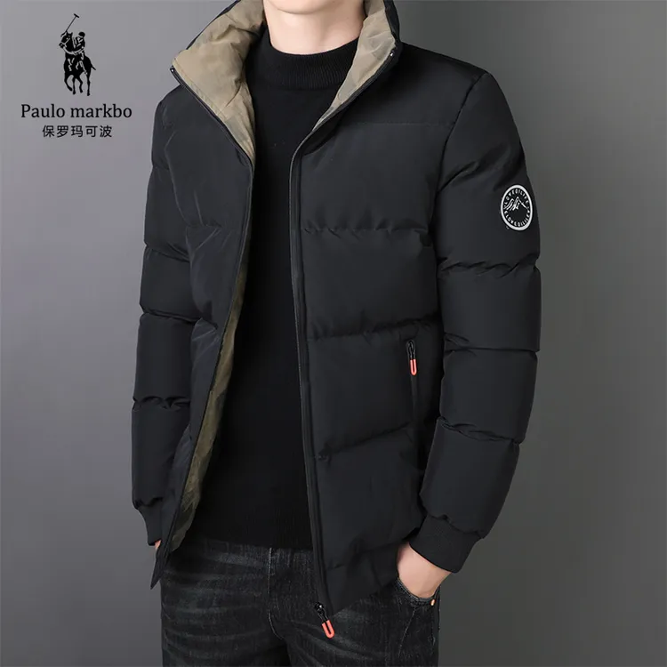 保罗新款棉衣2025男士冬季短款立领棉服宽松百搭加厚高级感男装