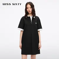【贤哥专享】Miss Sixty2025夏新款连衣裙翻领短裙美式