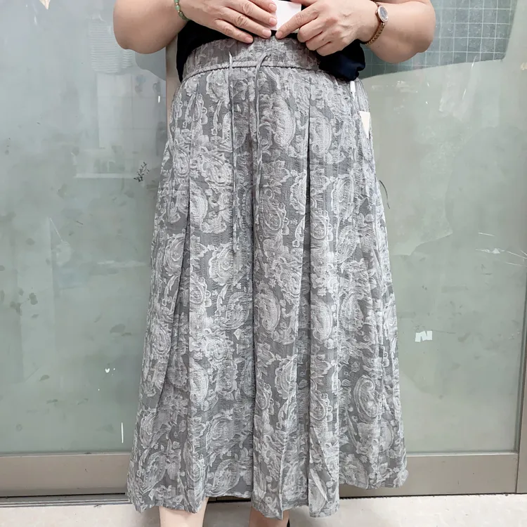 中老年新中式国藤壶休闲裙裤女夏季新款