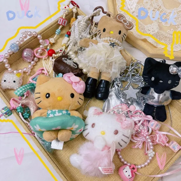 正版手工DIY改娃萌粒创意手机链挂件饰品