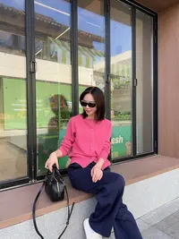 晓夏自制 "树莓开衫" 超显白! 100羊毛穿搭王炸!软糯百搭针织开衫